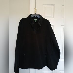LL Bean Polartec Black Pullover Fleece Snap-Neck Mens XL Tall